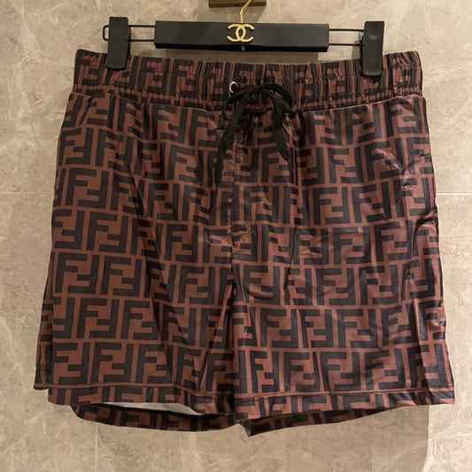 Letter F All-Over Print Swim Trunks