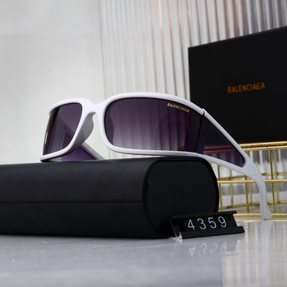 Lunettes de soleil incurvées à monture intégrale futuriste
