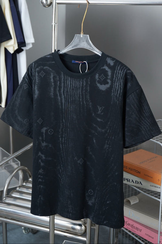 Ripple Texture Puff Print T-Shirt