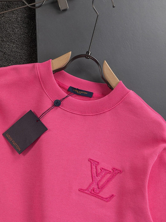 3D Textured Letter Embroidery Sweatshirt