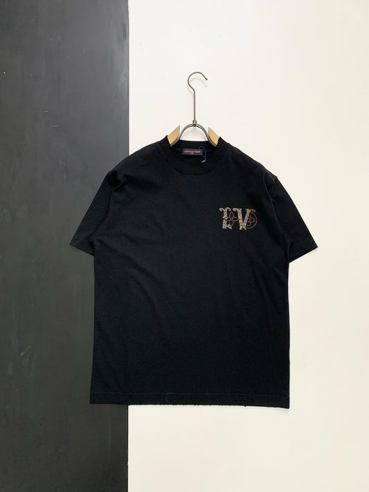 T-shirt avec lettres en strass