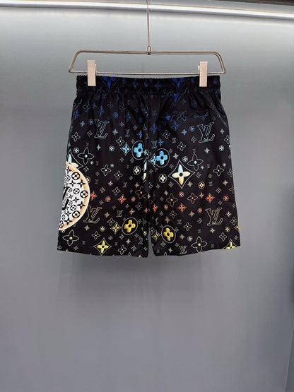 Short de plage tendance à imprimé intégral