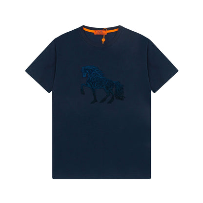 T-shirt délicat avec broderie de cheval