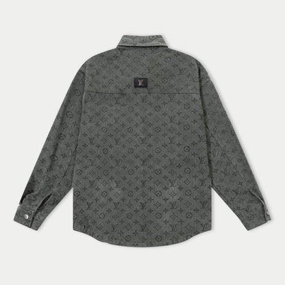 All-Over Jacquard Denim Sweatshirt