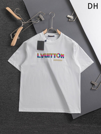 T-shirt brodé à motifs colorés