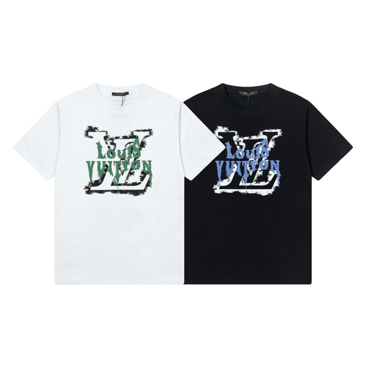 T-shirt imprimé lettres colorées