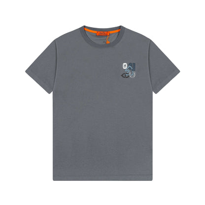 T-shirt brodé bleu