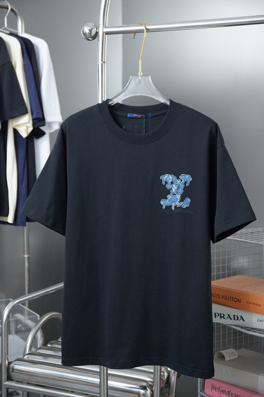 T-shirt patchwork en jean brodé