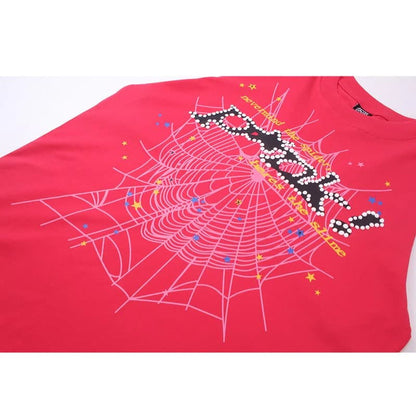 T-shirt classique rose et noir