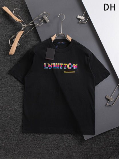 T-shirt brodé à motifs colorés