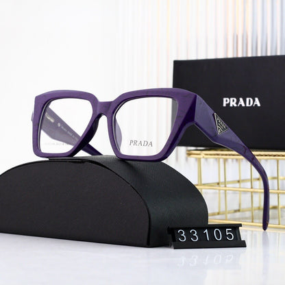 Lunettes unies à monture large et simple et tendance