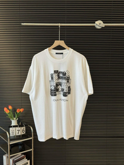 T-shirt imprimé motif château