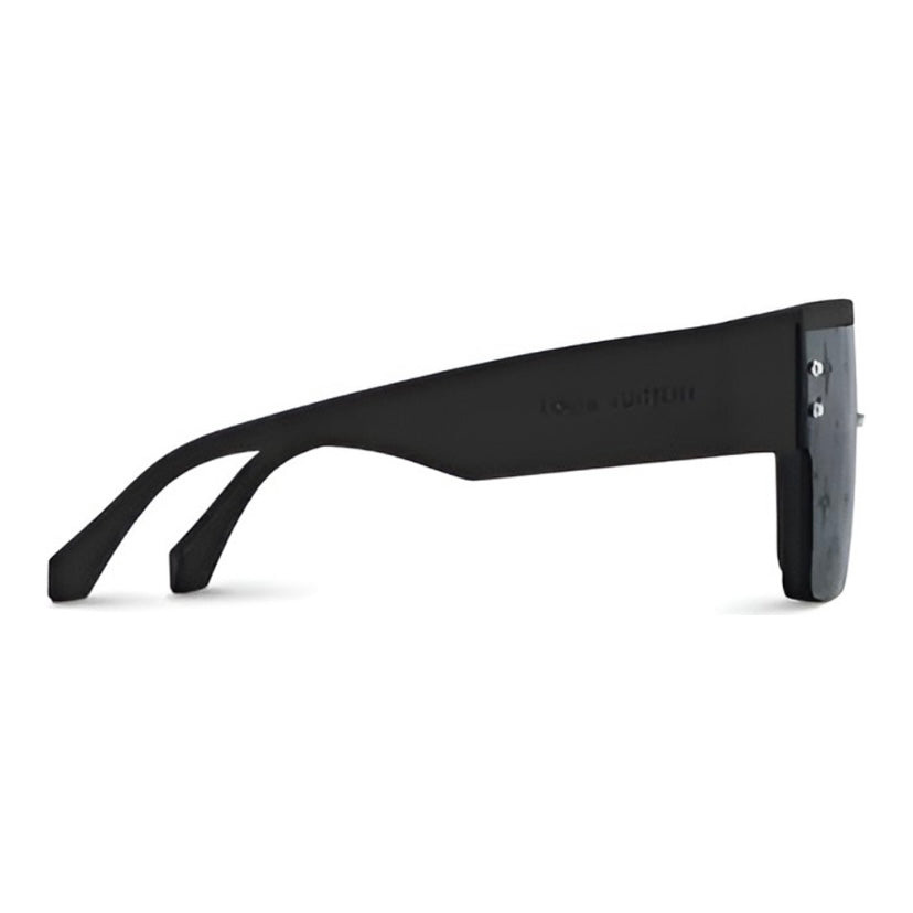 Klassische quadratische Sonnenbrille mit weitem Bein und Allover-Print