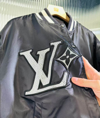 Modische Strass-Baseballjacke