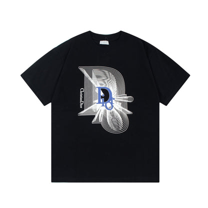 T-shirt à imprimé fantôme dégradé