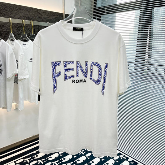 T-shirt bleu classique à imprimé lettre