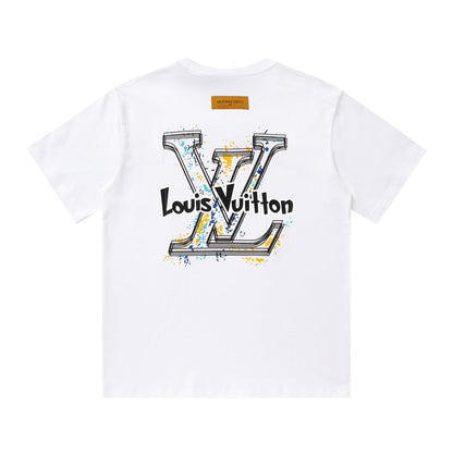 T-shirt jaune imprimé graffiti