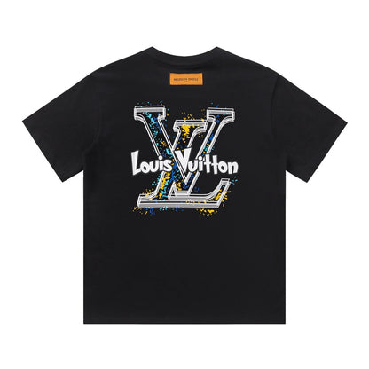 T-shirt jaune imprimé graffiti