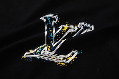 T-shirt jaune imprimé graffiti
