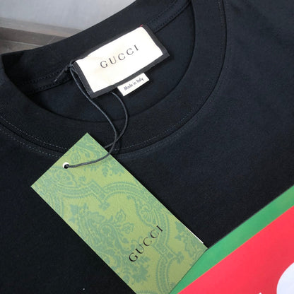 T-shirt imprimé à épissure de couleur