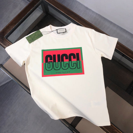 T-shirt imprimé à épissure de couleur