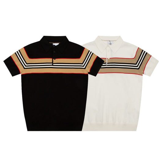 T-shirt à revers extensible en tricot