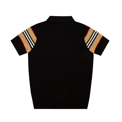 T-shirt à revers extensible en tricot