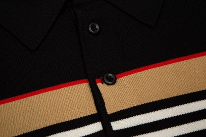 T-shirt à revers extensible en tricot