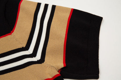 T-shirt à revers extensible en tricot