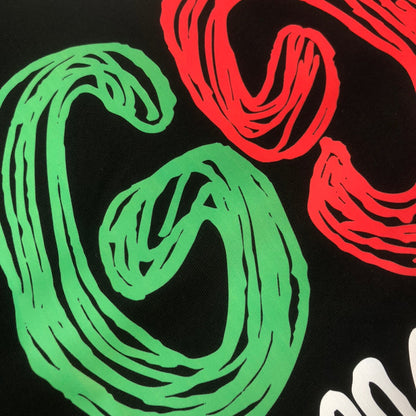 T-shirt imprimé rouge et vert