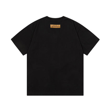 T-shirt imprimé graffiti dessiné à la main