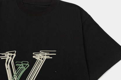 T-shirt imprimé courbe graffiti