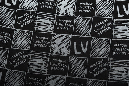 T-shirt imprimé lettres en damier